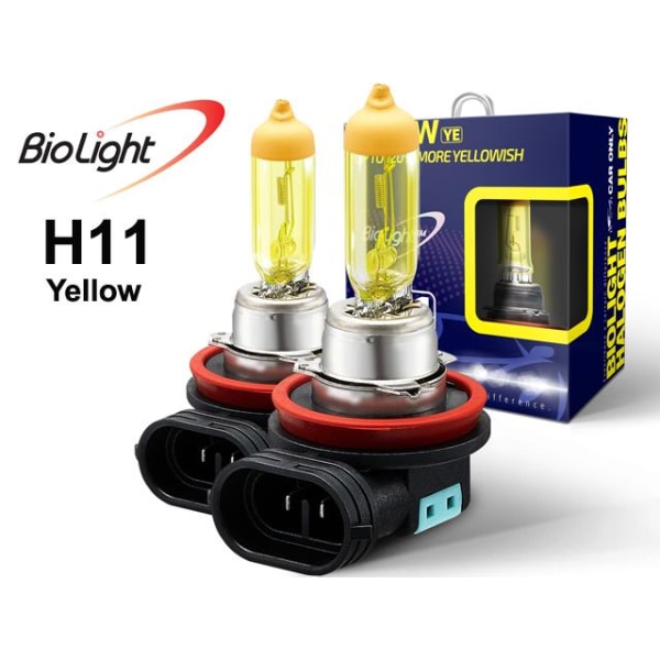 Biolight H11 gul halogen 55w  premium lampor dimljus Gul