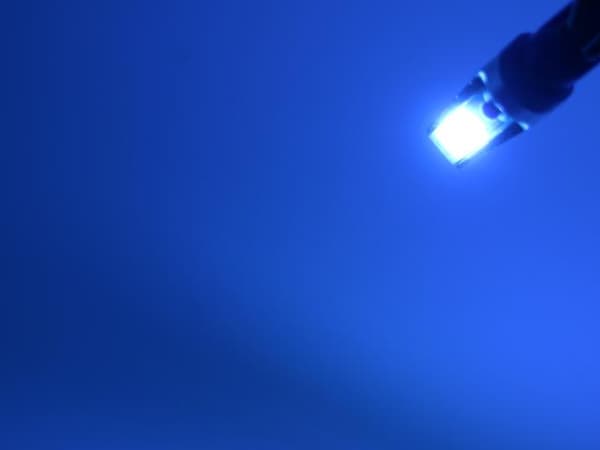 T10 w5w blå LED-lampor, Canbus med COB chip, 2-pack.
