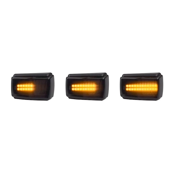 Led dynamisk dubbelradig blinkers Volvo 240 740 850 940 C70 V70 S40 S70 S90 Svart