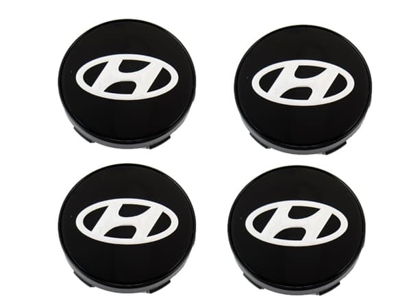 Hyundai centrumkåpor till fälgar, 60mm, 4-pack