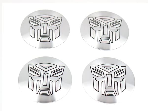 Transformers emblem till centrumkåpor, hjulnavsskydd, fälg, 4-pack, styling.