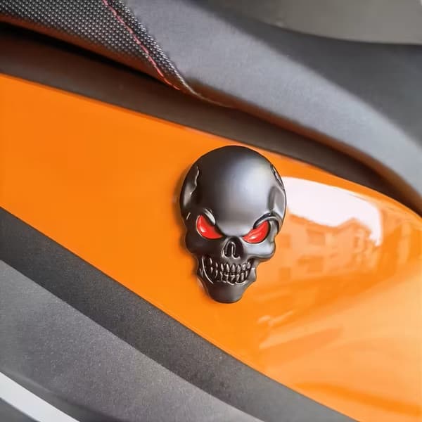 Emblem svart Skull 3,5 x 5cm 1-pack