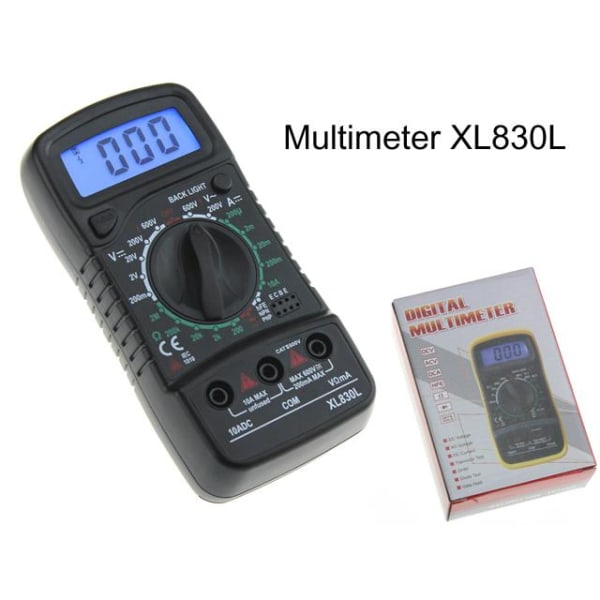 Multimeter XL830L för mätning av spänning , motstånd , volt mm Svart