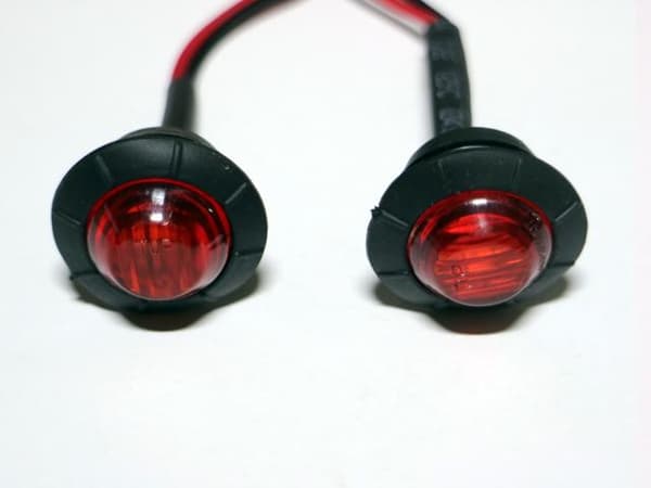 Markeringsljus, bakljus, röda LED-lampor, 2-pack, 12V Röd