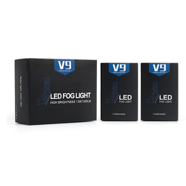 H1 PRO 1500 lumen dimljus led lampor  2-pack 12v led Silvergrå