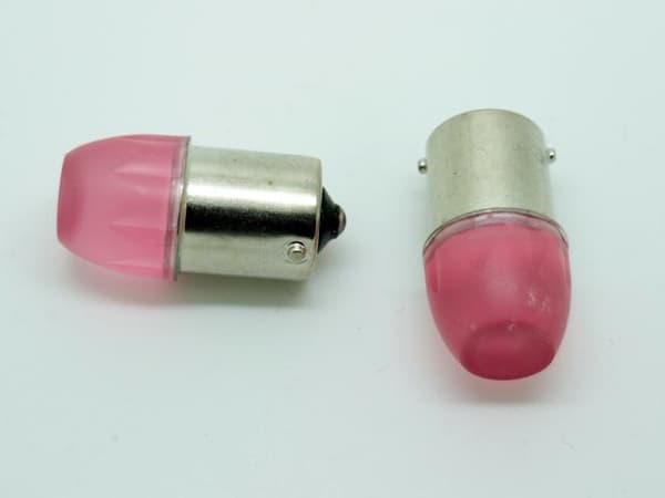 Ba15s r5w r10w 1156 röd Led lampor m.COB ledchip 2-pack Silvergrå
