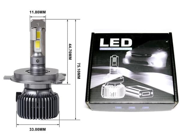P60 LED-kit H4 + 4300 lumen 53 W 6000K halvljus helljus 2-pack multifärg