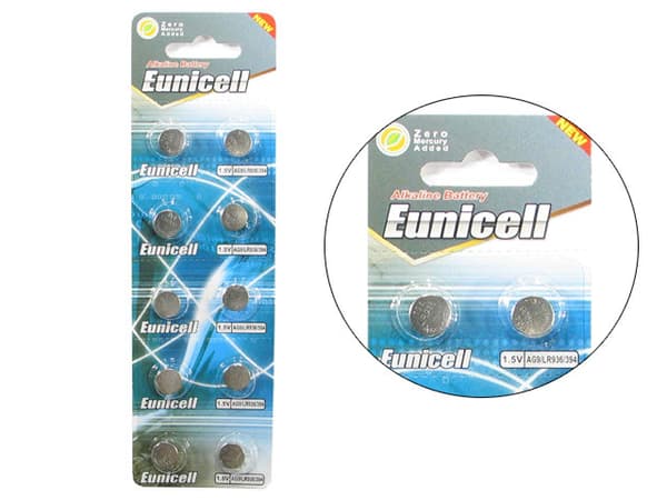 10-pack AG9 LR936 D934 LR45 V9GA G9A L936 936A sr936sw batteri