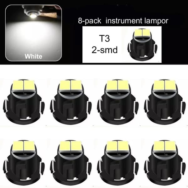 T3 vit 6000k Neo Wedge 8-pack m 2x2016smd instrument belysning White Vit 6000k 8-pack