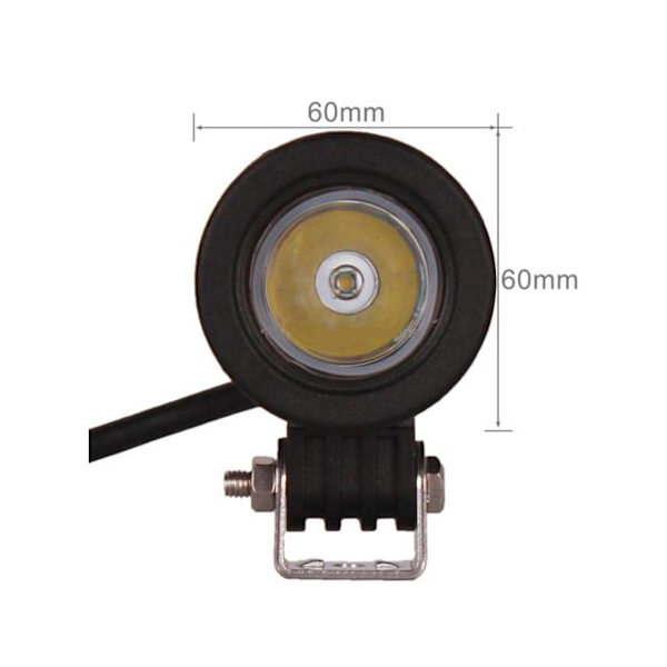 Led 10w mini Spot 3D lins 12 - 24V arbetsljus , fyrhjuling mm Svart