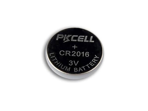 CR2016 10-pack Litiumbatterier 3V PKCell Metall utseende