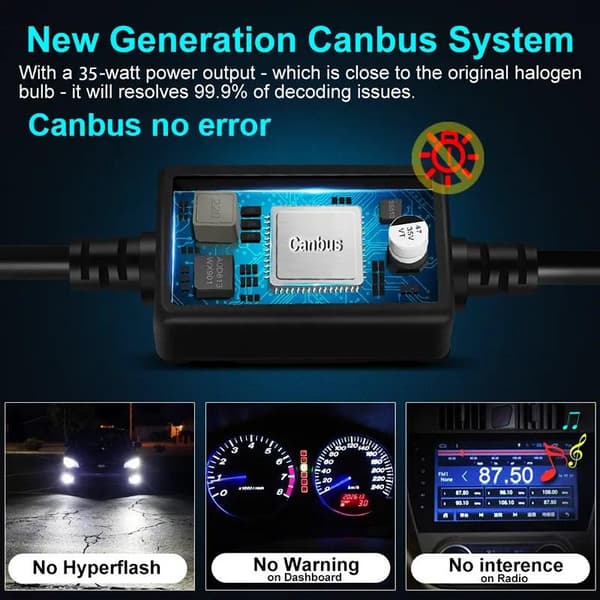 M12 60 W H9 H11 LED canbus kit 6500 lumen "Superbright"