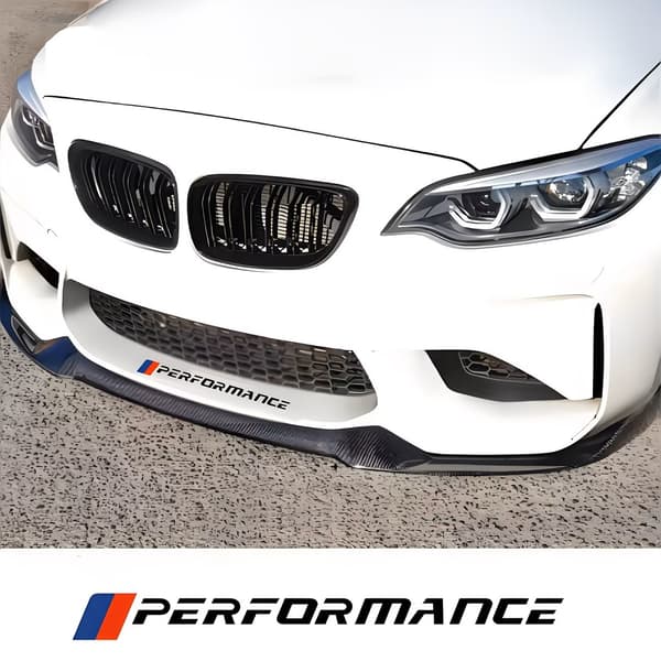 BMW Performance märken 4x28cm svart 2-pack