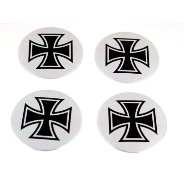 Malteserkors hjulnav emblem till fälgar o centrumkåpor 4-pack st