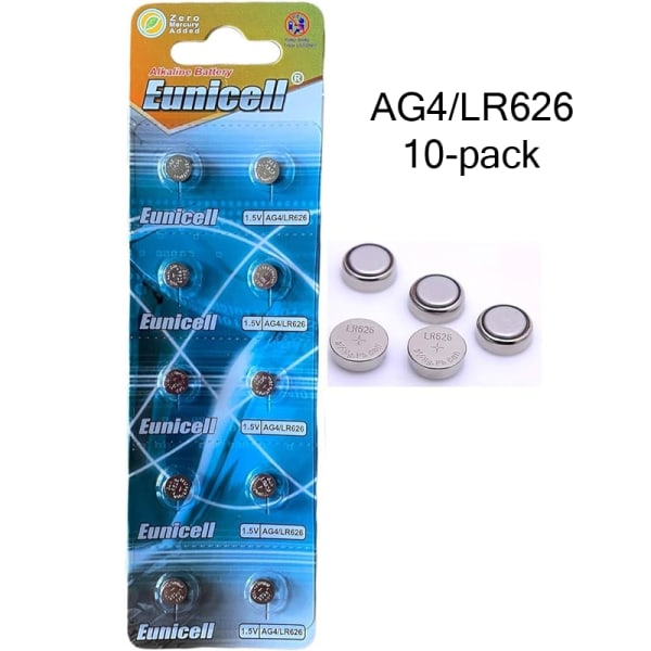 10-pack AG4 SR626SW SR66 SR626 V377 D377 606 LR626 sg4 batteri