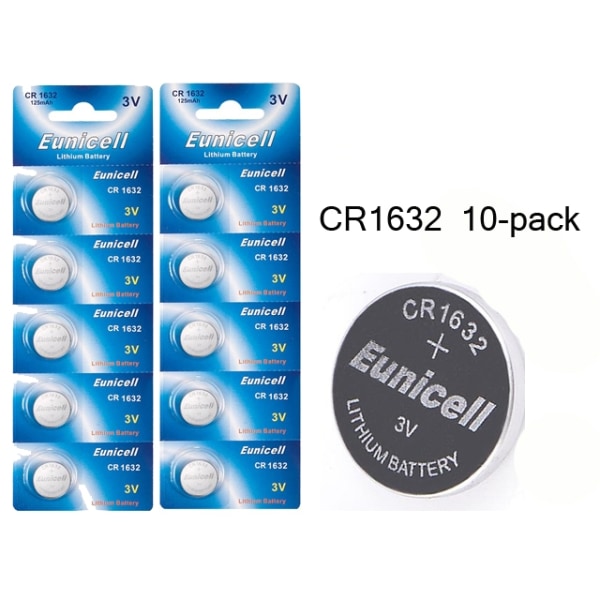 CR1632 10-pack Lithium batterier CR 1632 3V batteri .. Silver