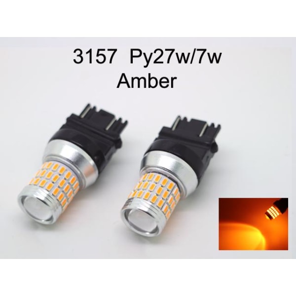 3157 gul blinkers led lampor 12v py27/7w p27/7w amber Silvergrå