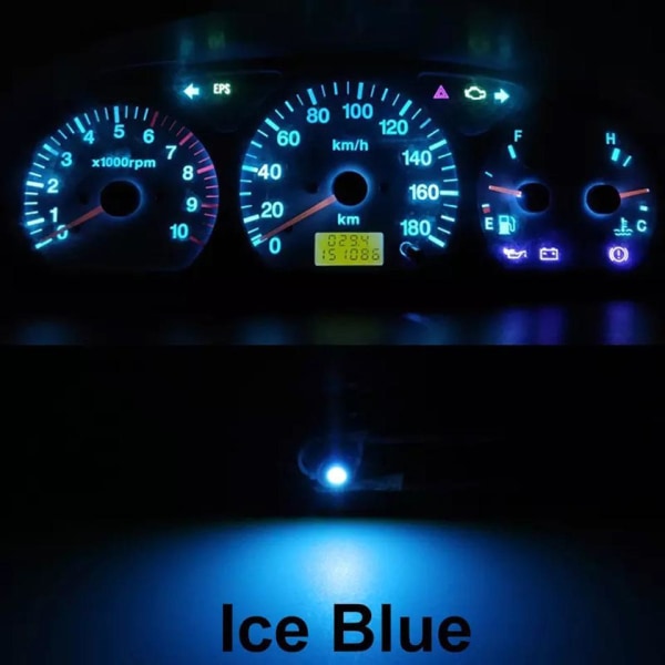 T3 isblå 8-pack Neo Wedge med 2x2016smd instrument belysning Blue Isblåa 8-pack
