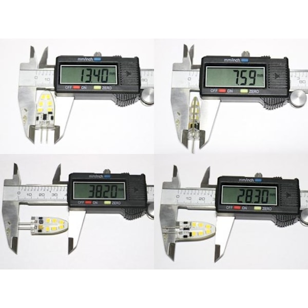 G4 2w dimbar 12v DC + AC Led lampa 3100K varmvit G-4  3-pack .