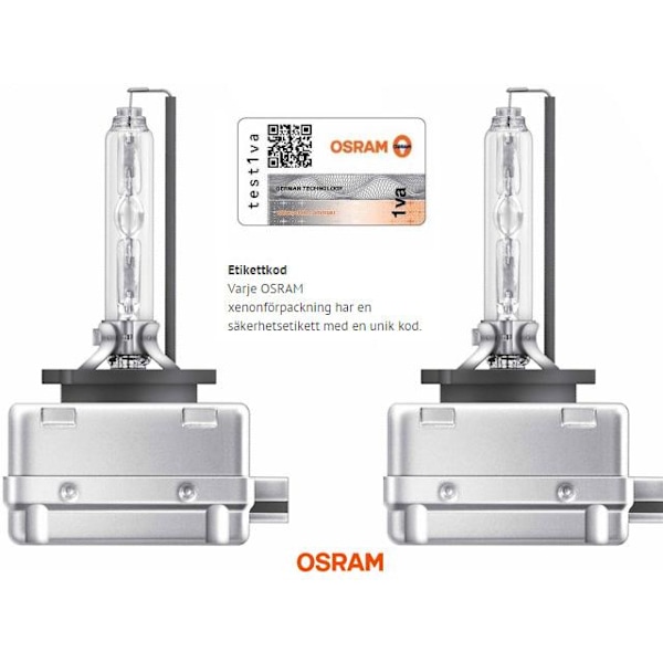 OSRAM D1S 35W 6000k +150% COOL BLUE INTENCE xenon lampor 2-pack Metall utseende