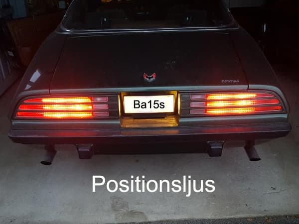 Ba15s r5w r10w 1156 röd Led lampor m.COB ledchip 2-pack Silvergrå