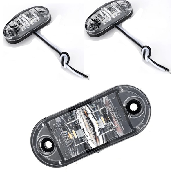 Markeringsljus position vita ledlampor  2-pack 12v 24v led Orange