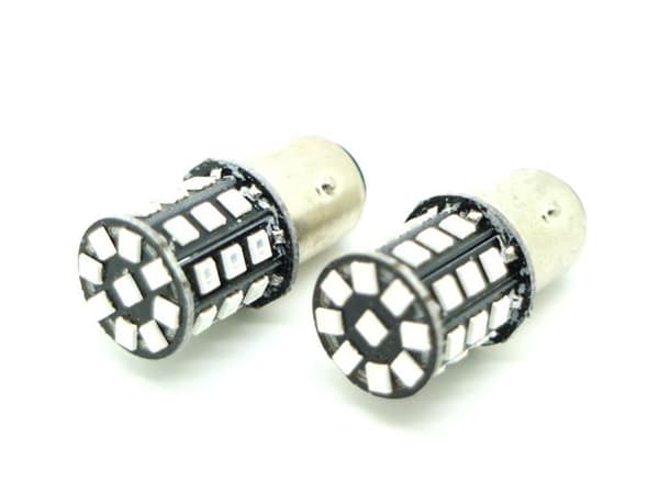 Bay15d röd p21/5w 1157 2-pack bak position / bromsljus Silvergrå