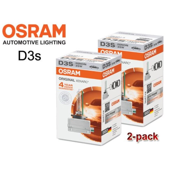 Osram D3S 35W 4300k XENARC Original xenon lampor 2-pack Metall utseende