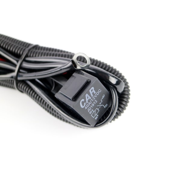 Kabelsats 40A reläkabel strömkabel Xenon / ledramp / arbetsljus Svart