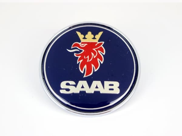 Emblem SAAB 50 mm 2-pin 1-pack till front motorhuv 9-3 9000 900