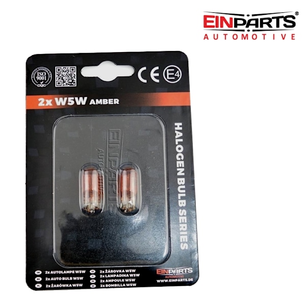 T10 w5w wy5w W2,1x9,5d vanlig blinkers lampa 5w halogen Orange