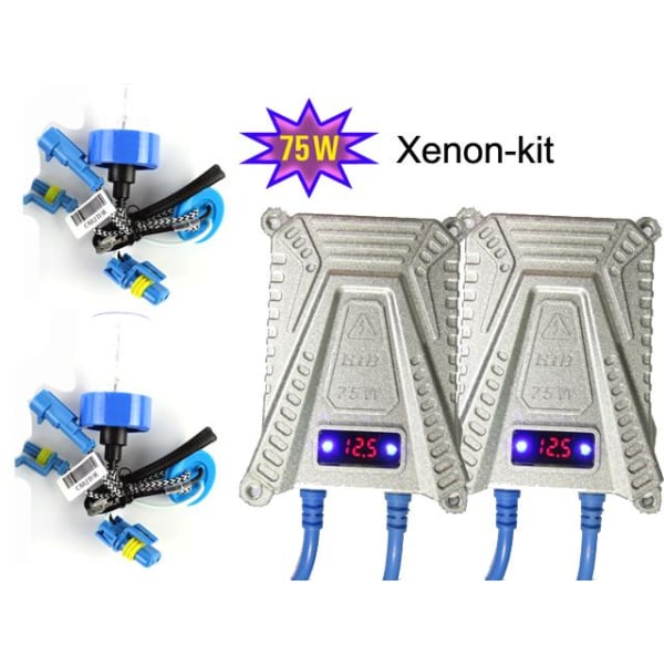 75w H1 6000K slim AC xenon kit HID xenonkit 2-pack multifärg