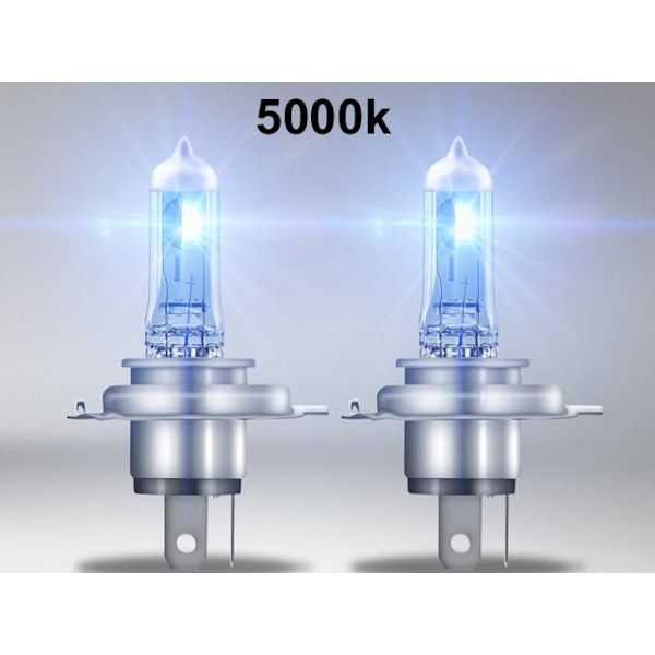 Osram H4 +100% COOL BLUE 5000k halogen lampor 12v DC PGJ19-2 Metall utseende