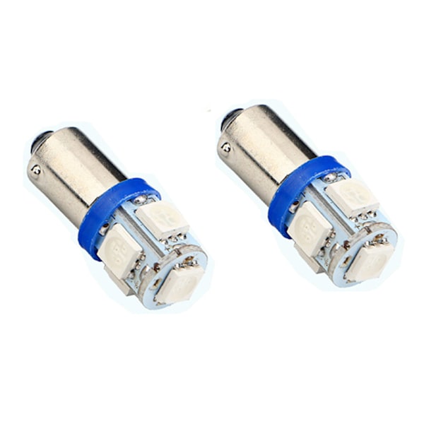 BA9S Led med 5st SMD5050 chip 2-pack T4W styling SilverGrey Blåa 2-pack