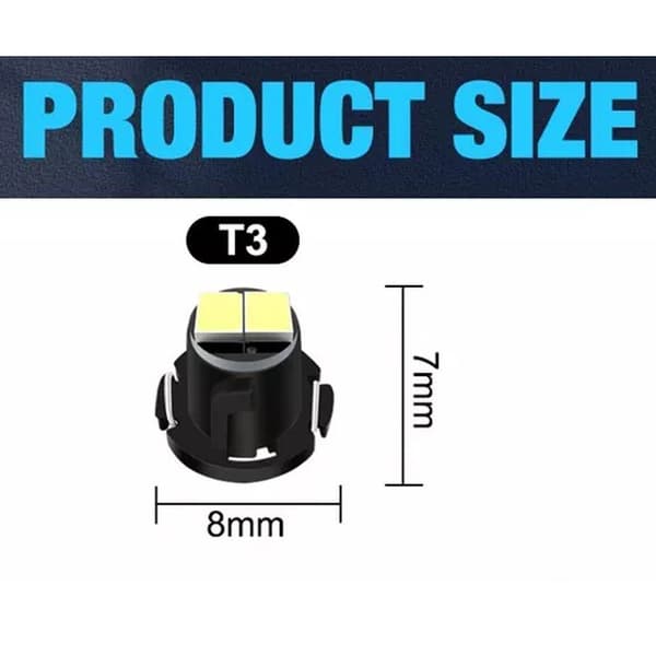 T3 vit 6000k Neo Wedge 8-pack m 2x2016smd instrument belysning White Vit 6000k 8-pack