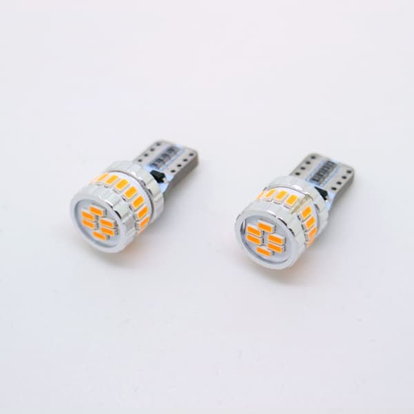 T10 w5w Canbus Orange 2-pack LED-lampor med 24st 3014smd chip Orange