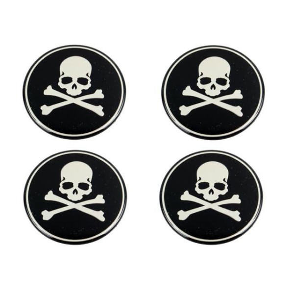 Dödskalle hjulnav emblem t fälgar centrumkåpor 4-pack styling