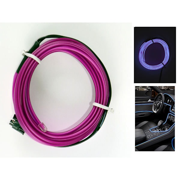 Glowstrip 200cm Lila ger en behaglig glödande effekt styling som neon / EL-wire Lila / Purple