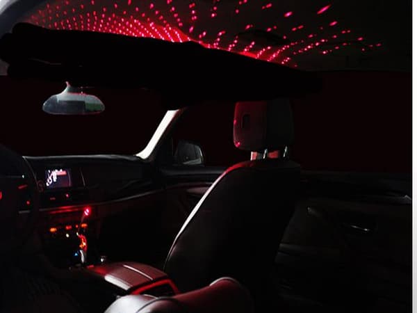 LED stjärnhimmel, röd, olika mönster 5V 100mV 28cm USB