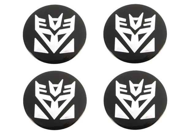 Transformers emblem till centrumkåpor, hjulnavsskydd, fälg, 4-pack, styling.