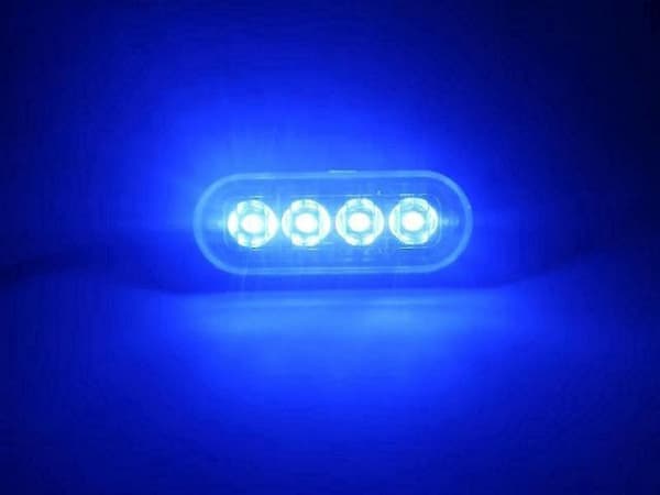 Markeringsljus blå blixtljus LED-lampor 2-pack 12V/24V Blå