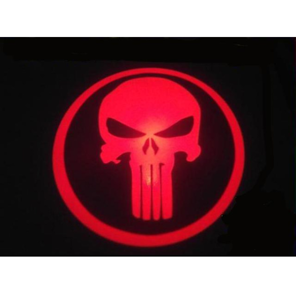 Dödskalle led Laserlogga styling till tex. bildörrar
