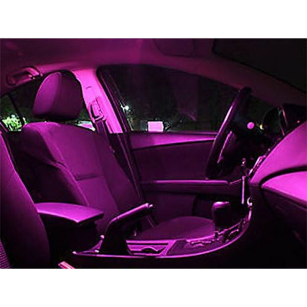 T10 w5w Pink / Rosa Led med 5st 5050SMD chip 12v DC  10-pack