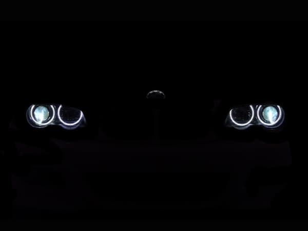 Angel Eyes LED lampor för BMW E90 E91 med original Xenon Silvergrå