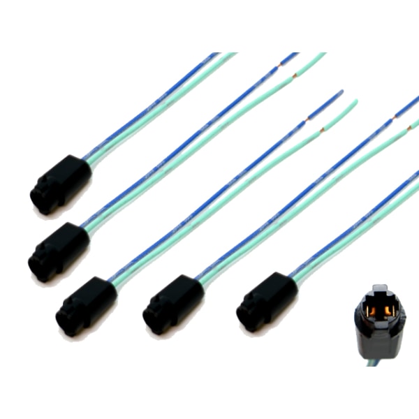 T5 w2,3w 5-pack led / halogen kontakter / sockel / fattning Svart