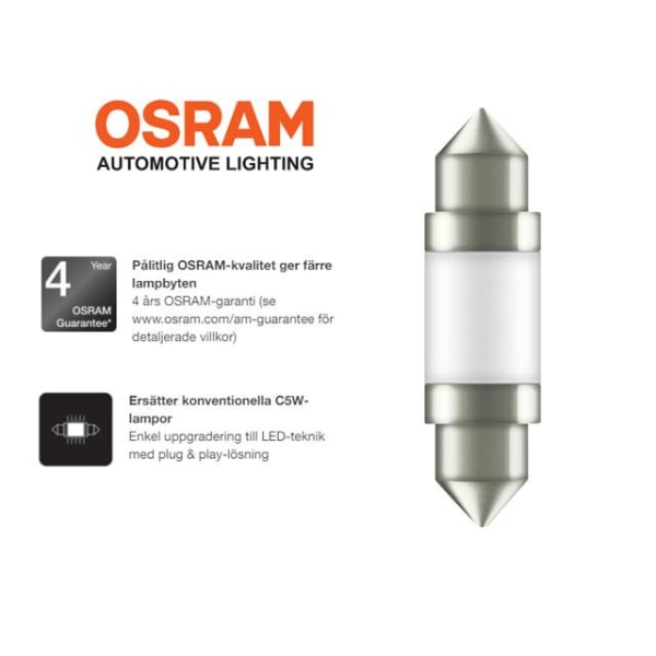 Osram c5w 36mm Led 6000K 1-pack spollampa festoon sv8,5-8 Vit