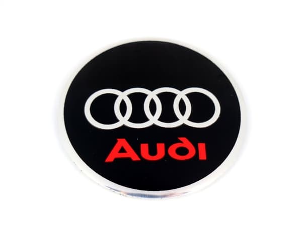 Audi emblem till centrumkåpor, hjulnavsskydd, fälg, 4-pack, styling