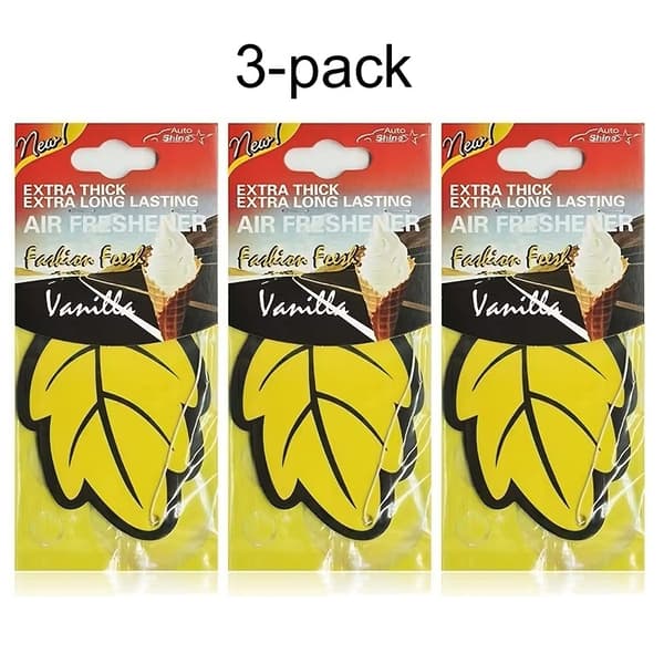 Autoshine luftfräschare 3-pack Vanilj. Extra tjock o ihållande doft.