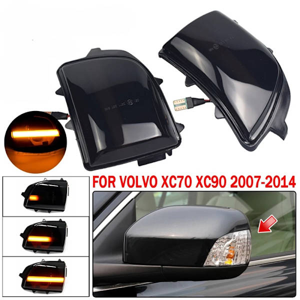 Led dynamisk blinkers Volvo XC70 XC90 2007-16 Svart