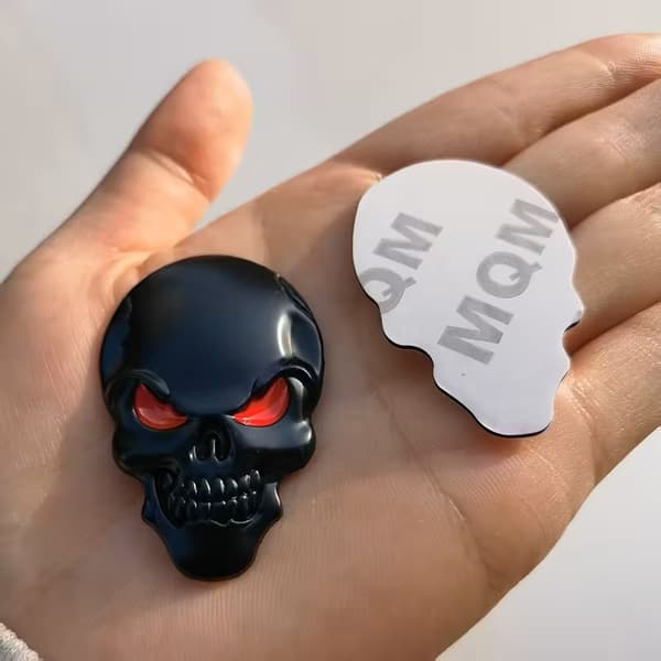 Emblem svart Skull 3,5 x 5cm 1-pack